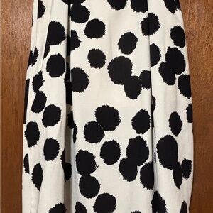 Who What Wear Black and Ivory A-Line Skirt Size 14